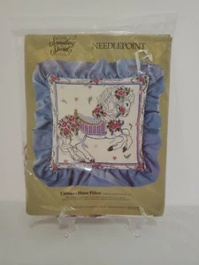 NEW! Vtg 1989 Candamar Something Special Needlepoint Kit "Carousel Horse" Pillow - Picture 1 of 4