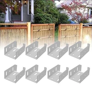 8x Fencing Bracket Replacement Desk Railing Fence Bracket Vinyl Fence Parts - Picture 1 of 5
