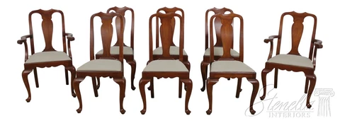 L56107EC: Set Of 8 HENKEL HARRIS Cherry Model 109 Dining Room Chairs Cover