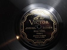 Jimmie Rodgers "Blue Yodel" VICTOR 21142 prewar country 78 rpm