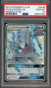 2019 Pokemon Sun & Moon Hidden Fates Shiny Golisopod GX #SV48 PSA 10 GEM MINT - Bild 1 von 2