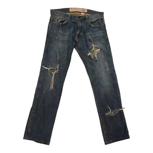Men Winchester Jeans Medium Wash Distressed Sz 34x32 - Picture 1 of 16