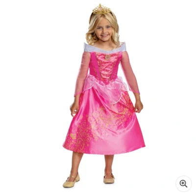 Juego de disfraces de princesa Aurora Disney talla 5 a 6 años - Imagen 1 de 4