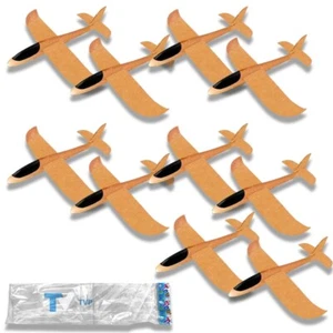 Airplane Toys 19" Foam 10 Orange Plane, Birthday Gifts For Kids 3 4 5 6 7 8 9 10 - Picture 1 of 8