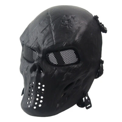 Máscara Fantasma Máscara Facial Completa con Malla Metálica para Halloween Juegos con disfraces Mascarada Fiesta Foto 1 de 4