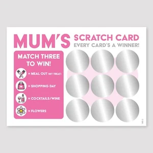 Mothers Day Gift Card | Gift for Mum | Mums Scratch Card | Christmas Birthday - Picture 1 of 12