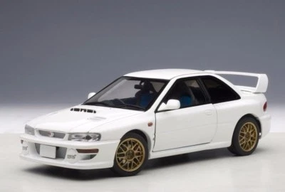 SUBARU IMPREZA 22B WRX STi WHITE 1:18 AUTOART 78605 UPGRADED VERSION 1 OF 1500 - Image 1 of 4