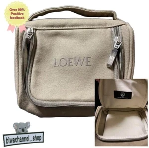 Loewe Novelty Bag JAL first class only Limited Dark Beige Canvas Fastener Zip - Picture 1 of 7