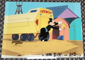 THE NEW ADVENTURES OF MIGHTY MOUSE PRODUCTION CEL ON PRODUCTION BACKGROUND 1979 - Picture 1 of 1