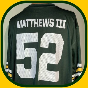 GREEN BAY PACKERS NFL TEAM APPAREL CLAY MATTHEWS ADULT 2XLT JERSEY SHIRT NWOT - Picture 1 of 4