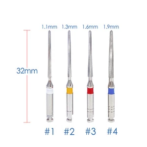 Dental Endodontic Endo Root Canal Fiber Post Drills 1.1mm 1.3mm 1.6mm 1.9mm 4/pk - Picture 1 of 11