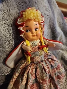Vtg Celluloid Topsy Turvy Little Red Riding Hood Grandma Wolf Flip Reverse Doll - Picture 1 of 5