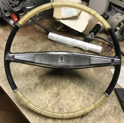 Vintage Chrysler Imperial STEERING WHEEL Original Hub Trim - Image 1 of 4