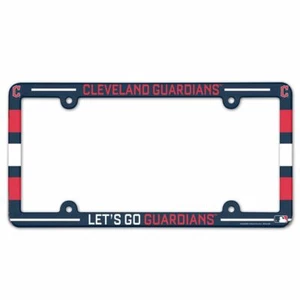 CLEVELAND GUARDIANS LET'S GO GUARDIANS 6"x12" LICENSE PLATE FRAME WINCRAFT 👀 - Picture 1 of 1