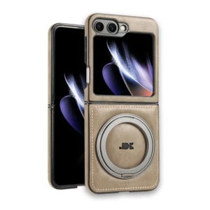 Ring Hülle für Samsung Galaxy Z Flip 6 5 4 3 Magnet Stoßfest Leder Cover - Bild 1 von 21