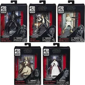 2017 Star Wars 40TH Anniversary 3.75 Titanium Set of 5 Ben Leia Luke Vader Han - Picture 1 of 6