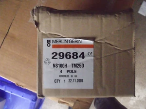 Merlin Gerin 29684 NS100H - TMD - 25A - 4 Pole 3d *New and Boxed* (A9) - Picture 1 of 6