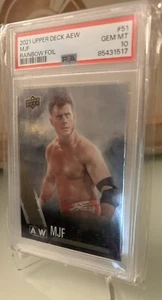 2021 UPPER DECK AEW FIRST EDITION RC MJF RAINBOW #51 ROOKIE PSA 10 GEM MINT 🔥 - Picture 1 of 1