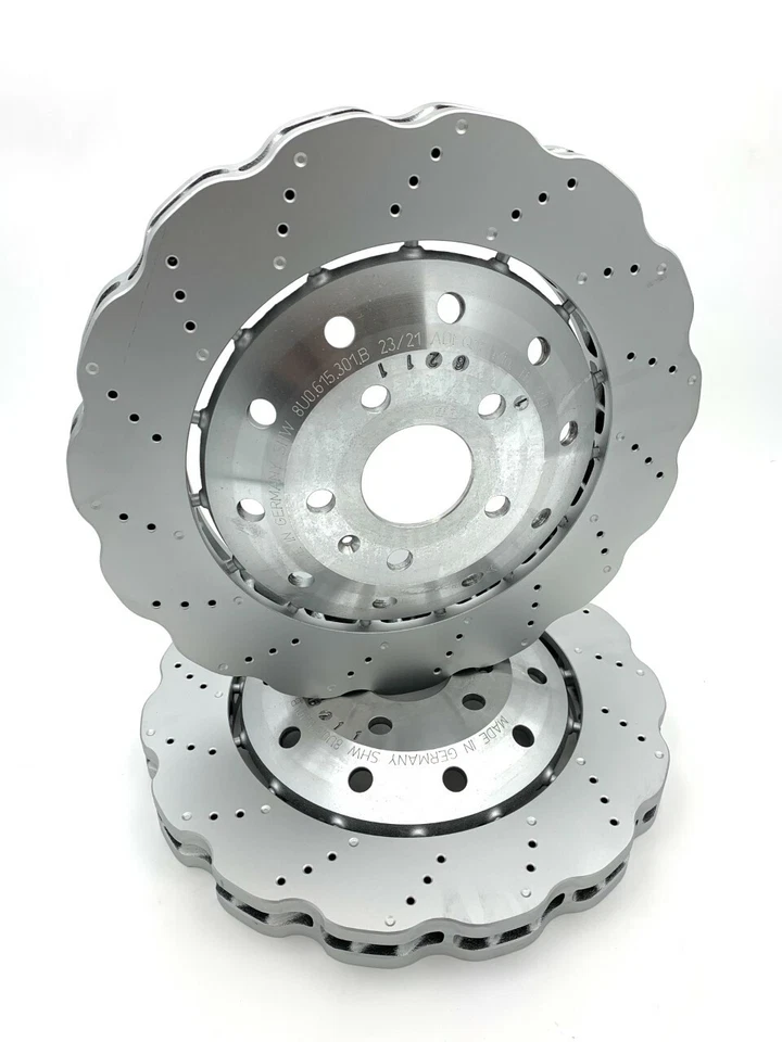 NEW GENUINE AUDI RSQ3 14-18 FRONT WAVY BRAKE DISCS 365x34mm PAIR 8U0615301B (x2) - Image 1 of 1