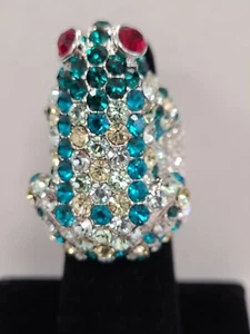 Princess Amamda Rhinestone Fabled Frog Ring Sz6 item B - Picture 1 of 13