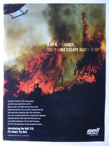 6/2004 PUB HELICOPTERE BELL 210 HELICOPTER FIRE POMPIERS FEU INCENDIE FORET AD - Imagen 1 de 1