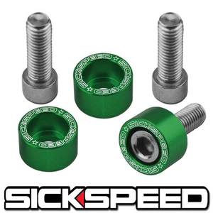 3PC GREEN 8MM BILLET ALUMINUM CUP WASHER KIT FOR HONDA/ACURA DISTRIBUTOR - Picture 1 of 1