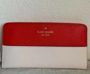 NWT Kate Spade Cedar Street Lacey Saffiano Leather Large Zip Around Wallet $178 - Picture 1 of 7