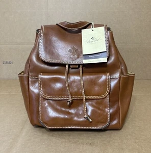 Patricia Nash Brown Leather Brighton Backpack with Dust Bag - Picture 1 of 24