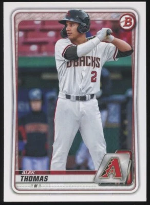 2020 BOWMAN DRAFT #BD-195 ALEK THOMAS PAPER BASE QTY AVAIL DIAMONDBACKS - Image 1 of 2
