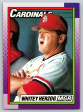 1990  Topps #261 Whitey Herzog St. Louis Cardinals