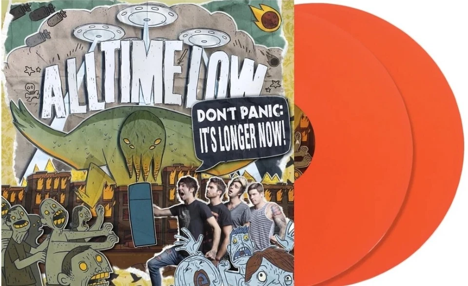 All Time Low - Don't Panic: It's Longer Now 2LP Orange Vinyl Brand New Sealed  - Image 1 of 2