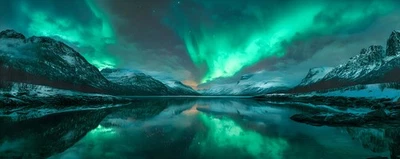 Mountain Landscape Aurora Canvas Home Decor Wall Art Posters Prints Painting - Image 1 of 4