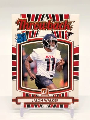 2025 Donruss Javon Walker #29 Rated Rookie Throwback Falcons - Image 1 of 2