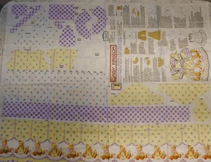 Daisy Kingdom Dolly Dress Panel Cherished Teddies Easter Border Print 18" Doll - Picture 1 of 3