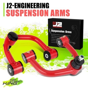 J2 Red Front Upper Control Arms For 06-07 Toyota Sequoia Tundra W 2-4" Lift - Bild 1 von 6