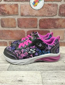 Skechers Kids Coastline Flutter Fly Sneaker Shoes Little Girl's Size 2 Glitter - Picture 1 of 8