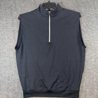 FootJoy Vest Mens Golf Half Zip Sleeveless Performance Wicking Black Sz S - Image 1 of 4