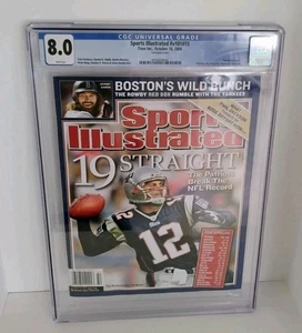 Tom Brady Sports Illustrated CGC 8.5 White (Patriots 19 Straight Wins- 2004) - Picture 1 of 1