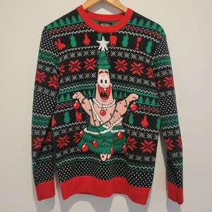 SpongeBob SquarePants Size S Patrick Christmas Sweater Ugly Xmas Holiday Knit - Picture 1 of 4