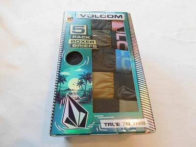 Volcom Men's 5 Pack Boxer Briefs Underwear Black Multi Size M 32-34 NIB - Image 1 of 4