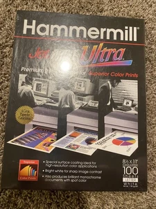 NEW Hammermill JetPrint Ultra Bright White 8.5x11 24# Inkjet Paper 100 Sheets - Picture 1 of 2