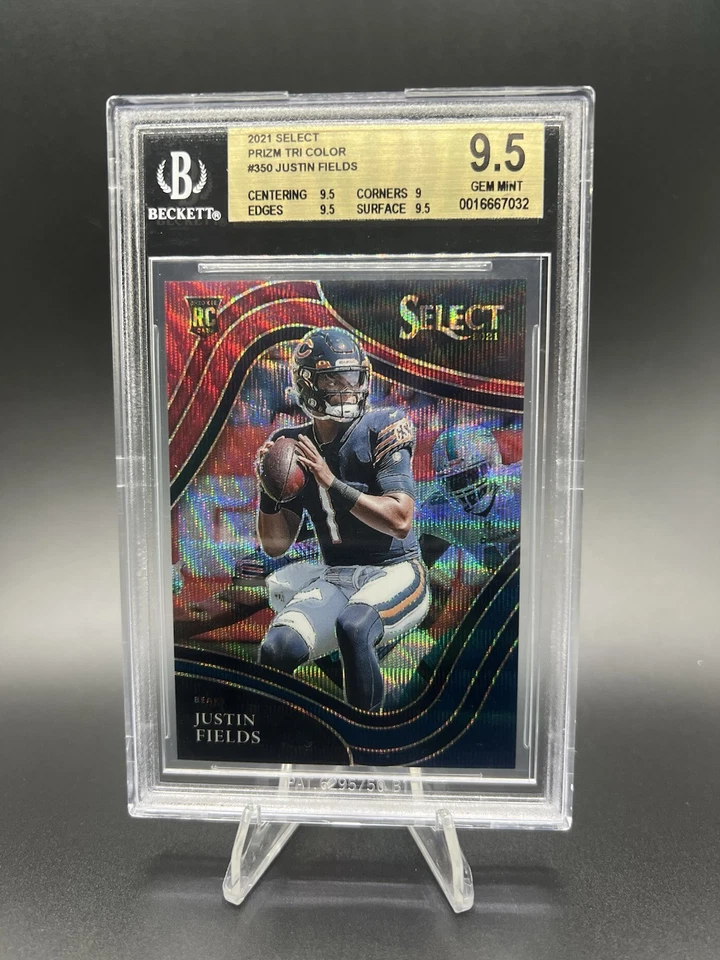 2021 Select Justin Fields Rooke RC Tri-Color Prizm /75 Field Level BGS 9.5 - Image 1 of 2