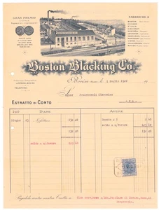 Bovisa Boston Blacking Co. Invoice 1920 QXD3664 - Picture 1 of 1