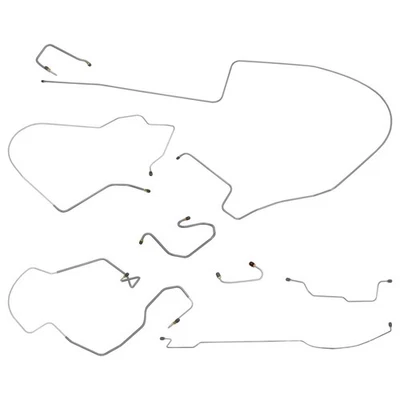 1970 Dodge Charger Complete Manual Disc Brake Line Set Kit Dana Axle OE Steel - Image 1 of 4