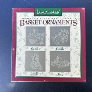 Longaberger Cesto di Peltro Ornamenti Set di 4 Nuovi Vecchio Stock 2 - Foto 1 di 4