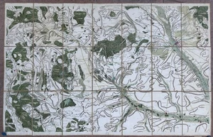 Raro Troyes Nº 81 mapa de Cassini raro B 92cm H 59,5cm lino antiguo alrededor de 1800 - Imagen 1 de 12