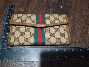 Vintage Gucci Damen dreifach faltbare lange Geldbörse hellbraun ist ein tolles Geschenk!🎁 - Bild 1 von 12