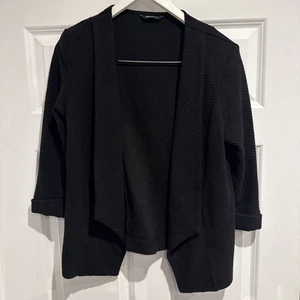 Roman Women’s Black Open Front Blazer Size 12 - Picture 1 of 3