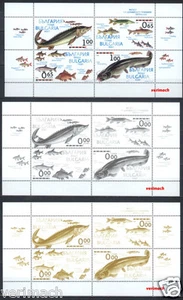 BULGARIA 2011 MSEUM DEL DANUBIO PESCA PECES RÍO 3 MINI HOJAS MNH - Imagen 1 de 1