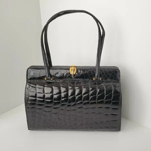 Vintage Birks France Fine Crocodile Leather Purse (small leather crack on handle - Picture 1 of 12